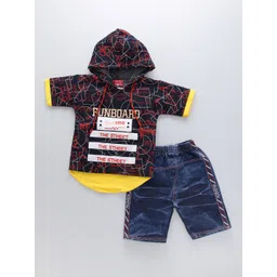BAESD Boys Printed Hooded T-shirt with Shorts-picture-18