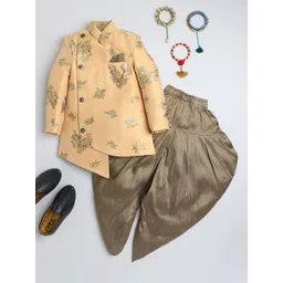 BAESD Boys Printed Mandarin Collar Sherwani Set-picture-22