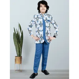 BAESD Boys Printed Mandarin Collar Suit-picture-44