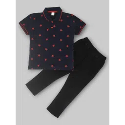 BAESD Boys Printed Polo Collar T-Shirt With Trouser-picture-11