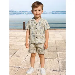 BAESD Boys Printed Pure Cotton Short Sleeves Clothing Set-picture-33