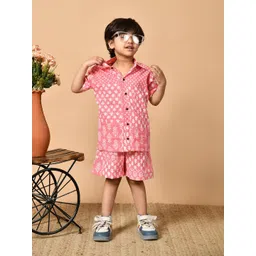 BAESD Boys Printed Short Sleeves Pure Cotton Shirt With Shorts-picture-16