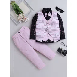 BAESD Boys Printed Single-Breasted Three-Piece Suit-picture-40