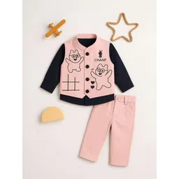 BAESD Boys Printed T-shirt and Shirt with Trousers-picture-50