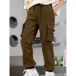 BAESD Boys Relaxed Loose Fit Mid Rise Cargos Cotton Trousers-picture-34