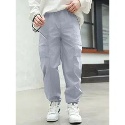 BAESD Boys Relaxed Pleated Cargos Trousers-picture-19