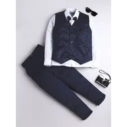 BAESD Boys Self Design Regular Fit Single-Breasted Three Piece Party Suit-picture-12