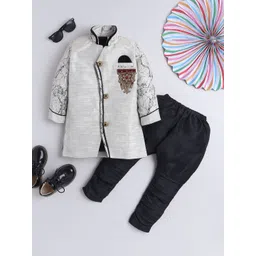 BAESD Boys Sequin Embroidered Traditional Sherwani Set-picture-28
