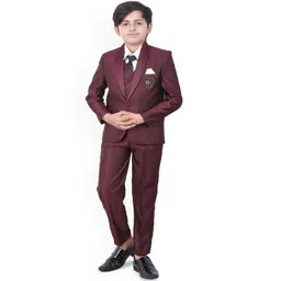 BAESD Boys Shawl Collar 5-Pcs Single Breasted Suit-picture-20