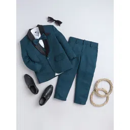 BAESD Boys Shawl Collar Long Sleeves Single-Breasted Five-Piece Party Suit-picture-11