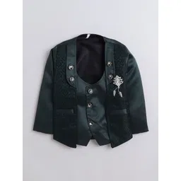 BAESD Boys Shawl Collar Single-Breasted Five Piece Party Suit image 3