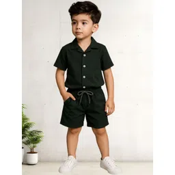 BAESD Boys Shirt Collar Pure Cotton Shirt With Shorts Clothing Set-picture-27