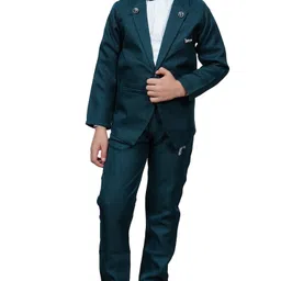 BAESD Boys Single-Breasted Notched Lapel Pure Cotton Suits image 4