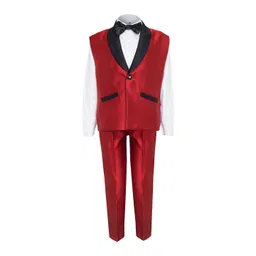 BAESD Boys Single-Breasted Shawl Collar 3 Piece Party Suit-picture-26