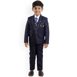 BAESD Boys Single-Breasted Shawl Collar 5-Piece Suit-picture-46