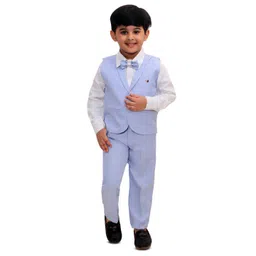 BAESD Boys Solid Shawl Collar Single Breasted 3 Piece Suit-picture-19