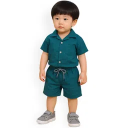 BAESD Boys Spread Collar Pure Cotton Shirt With Shorts-picture-15