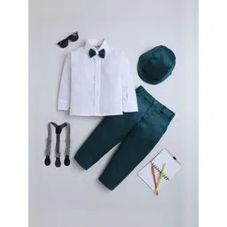 BAESD Boys Spread Collar Pure Cotton Shirt With Trousers-picture-22