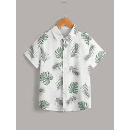 BAESD Boys Standard Fit Spread Collar Floral Printed Casual Shirt-picture-28