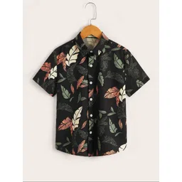 BAESD Boys Standard Regular Fit Spread Collar Floral Printed Casual Shirt-picture-42