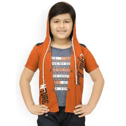 BAESD Boys Typography Printed Hooded Pure Cotton Shirt-picture-11