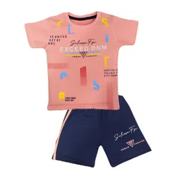 BAESD Boys Typography Printed Pure Cotton T-shirt With Shorts-picture-11