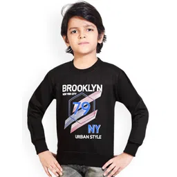 BAESD Boys Typography Printed Round Neck Long Sleeve Sweatshirts image 1