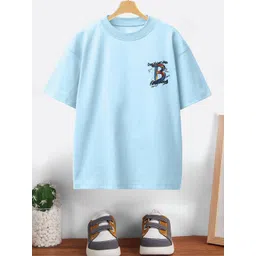 BAESD Boys Typography Printed Round Neck Oversized T-shirt-picture-19