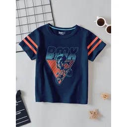 BAESD Boys Typography Printed Round Neck Short Sleeves Cotton T-shirt-picture-26