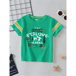BAESD Boys Typography Printed Round Neck Short Sleeves Cotton T-shirt-picture-31