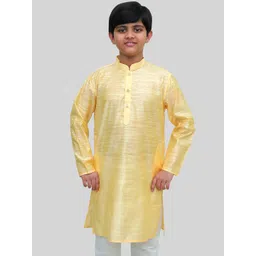 BAESD Boys Woven Design Mandarin Collar Straight Kurta-picture-33