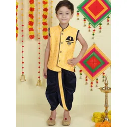 BAESD Boys Woven Design Regular Kurta with Dhoti Pants-picture-22
