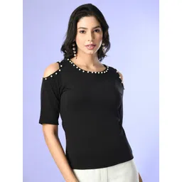 BAESD Embellished Cold-Shoulder Sleeves Top-picture-25