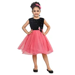 BAESD Embellished Net Fit & Flare Dress-picture-34