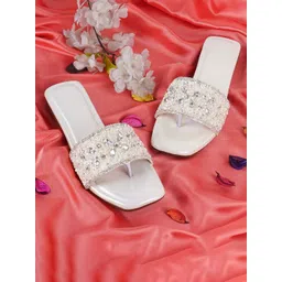 BAESD Embellished Open Toe Flats-picture-25