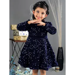 BAESD Embellished Velvet Fit & Flare Dress-picture-11