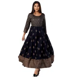 BAESD Ethnic Motif Printed Fit and Flare Maxi Dress-picture-14