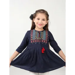 BAESD Ethnic Motifs Embroidered A-Line Kurti-picture-25