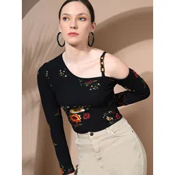 BAESD Floral Embellished One Shoulder Top-picture-35