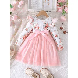 BAESD Floral Print Cape Sleeve Fit & Flare Dress-picture-11