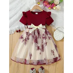 BAESD Floral Print Cold-Shoulder A-Line Dress-picture-32