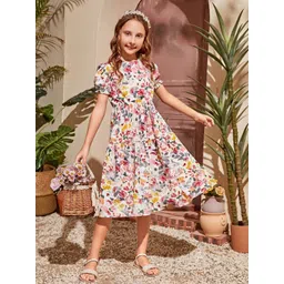 BAESD Floral Print Fit & Flare Midi Dress-picture-45