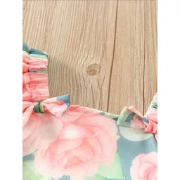 BAESD Floral Print Flared Sleeve A-Line Dress image 5