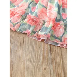 BAESD Floral Print Flared Sleeve A-Line Dress image 3