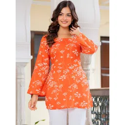 BAESD Floral Print Flared Sleeve Cotton Top-picture-29