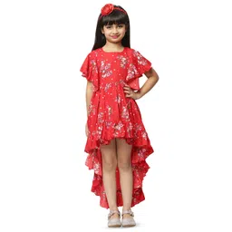 BAESD Floral Print Flared Sleeve Fit & Flare Dress-picture-24