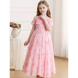 BAESD Floral Print Flared Sleeve Fit & Flare Midi Dress-picture-21