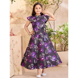 BAESD Floral Print Flutter Sleeve A-line Dress-picture-30