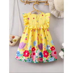 BAESD Floral Print Flutter Sleeve Fit & Flare Dress-picture-42
