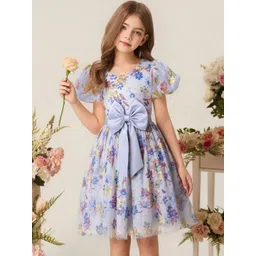 BAESD Floral Print Flutter Sleeve Fit & Flare Dress-picture-57